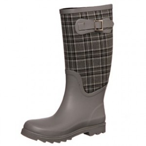 Dirty Laundry Women's 'Rocky Top' Grey/ Grey Plaid Rain Boots 