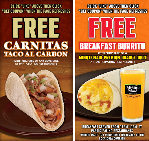 Orange juice coupons