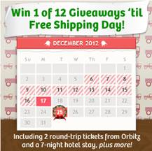 12 Days 'til Free Shipping Day Giveaway