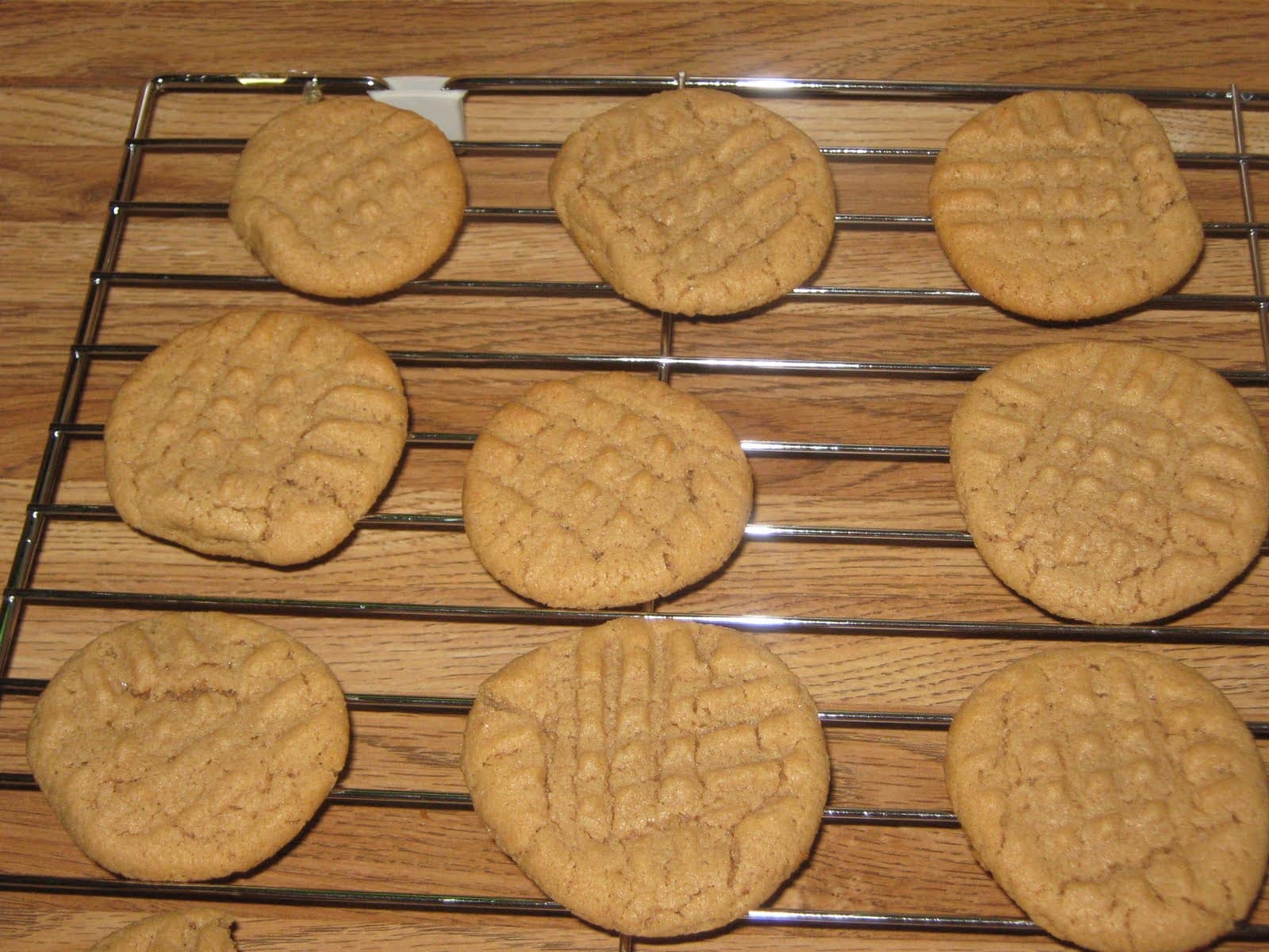 3 Ingredient Peanut Butter Cookies on Cooling Rack