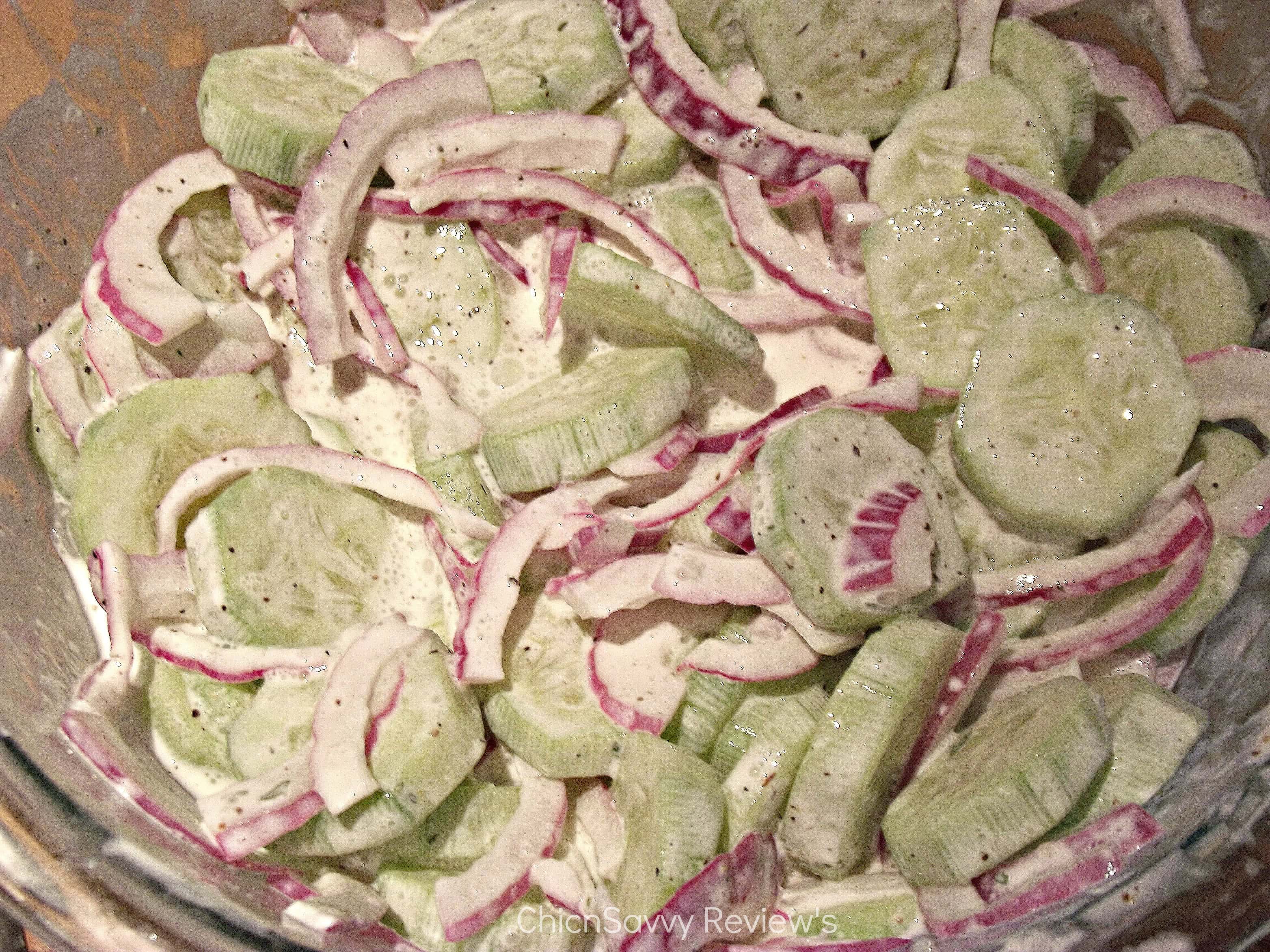 Creamy Cucumber and Onion Salad