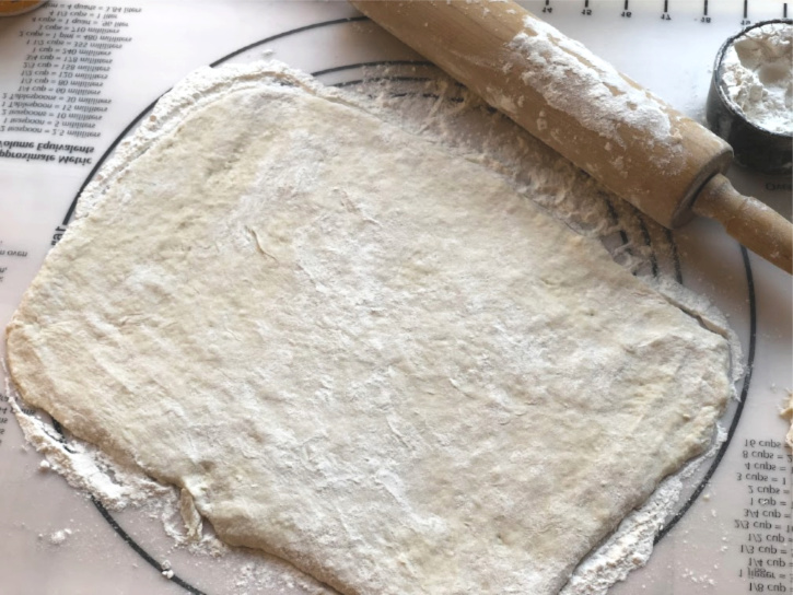 Rolling Out Cinnamon Roll Dough