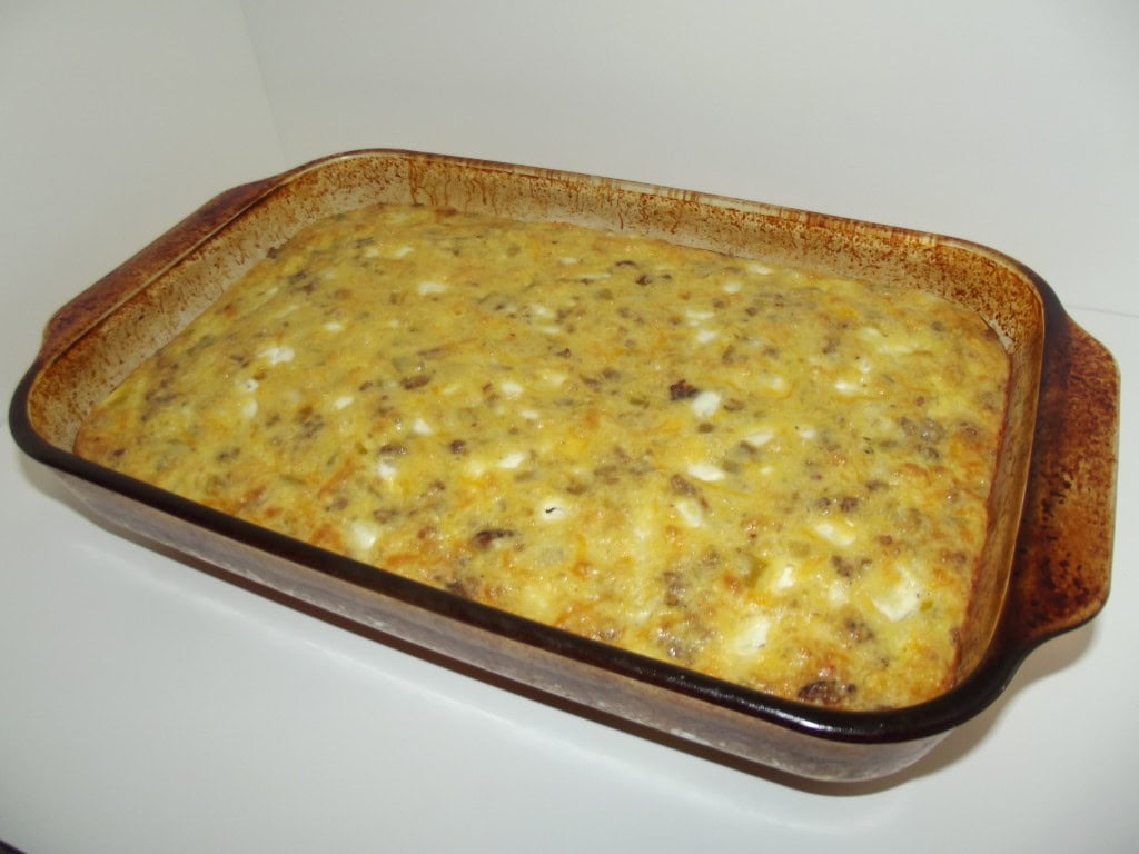 Sausage Egg and Cheese Breakfast Casserole 