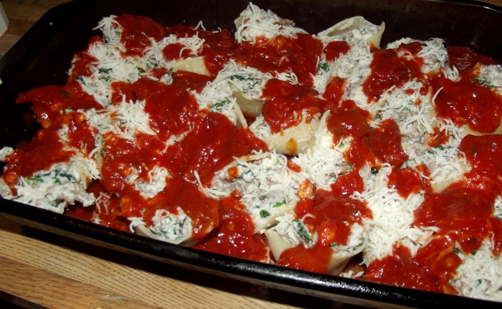 Spinach and Beef Stuffed Shells
