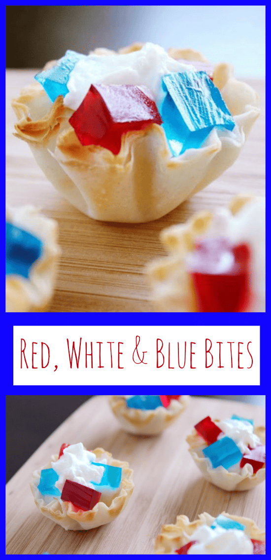 This Red, White and Blue Bites recipe is the perfect easy-to-make dessert for any patriotic holiday like the 4th of July!