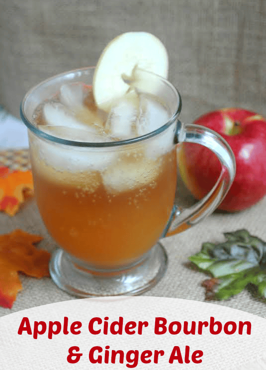 Apple Cider Bourbon & Ginger Ale Drink 