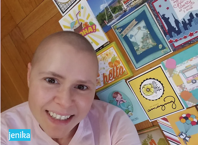 Chemo Angels Recipient with Cards