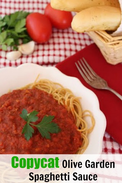 Copycat Olive Garden Spaghetti Sauce