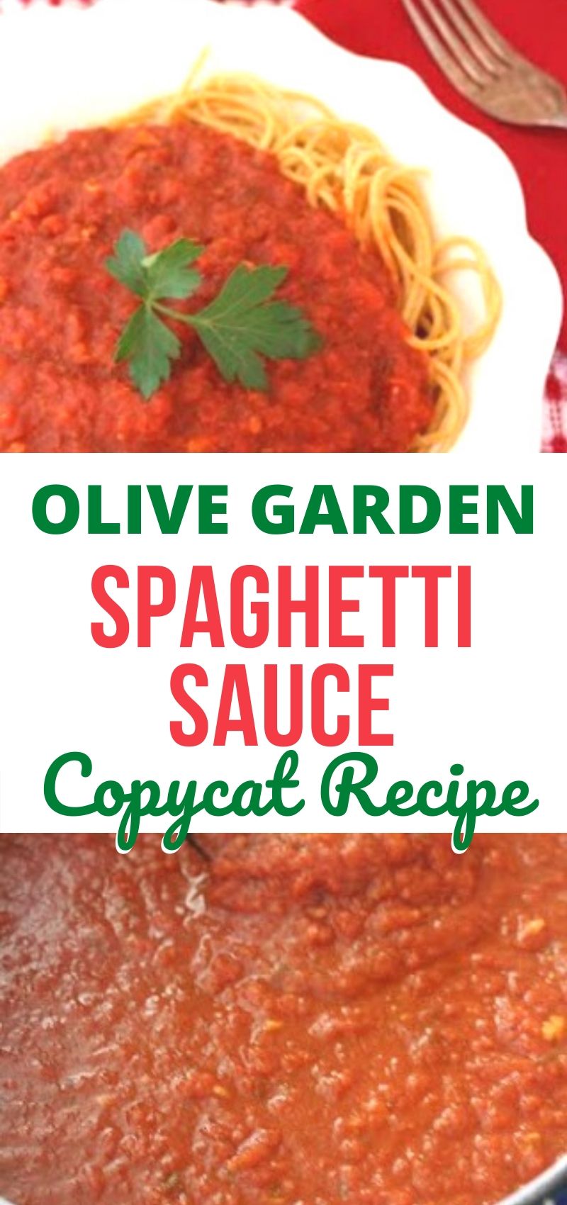 Copycat Olive Garden Spaghetti Sauce
