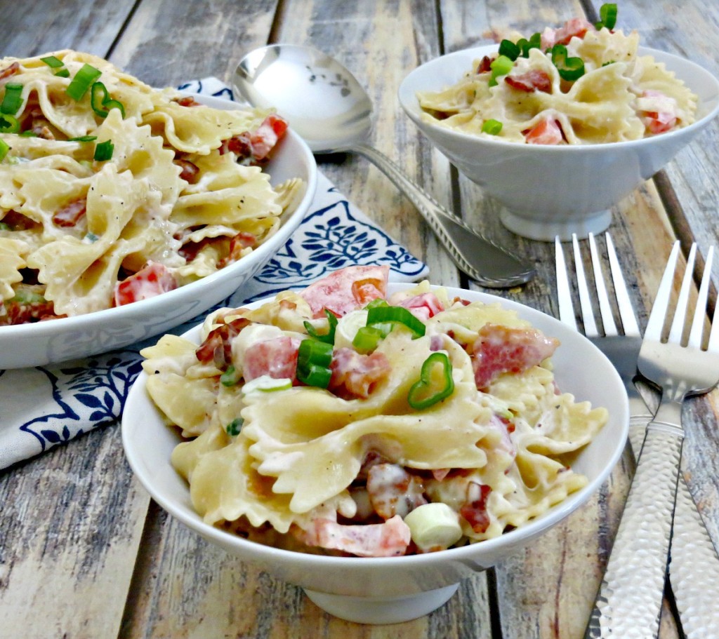 Bowtie Pasta Salad with Bacon & Tomatoes