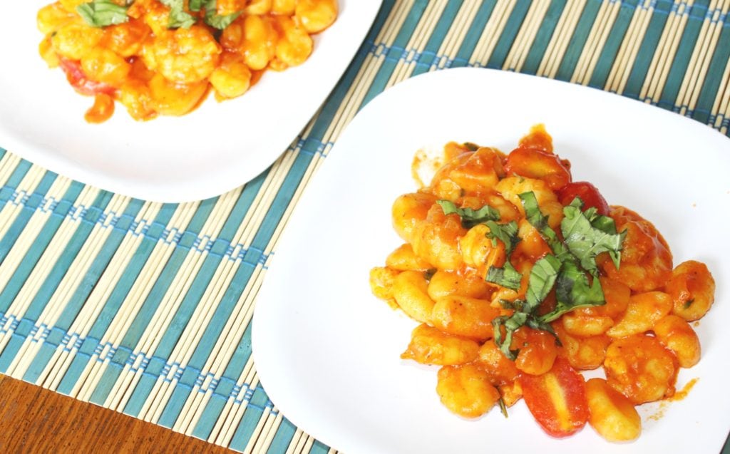 saffron gnocchi shrimp