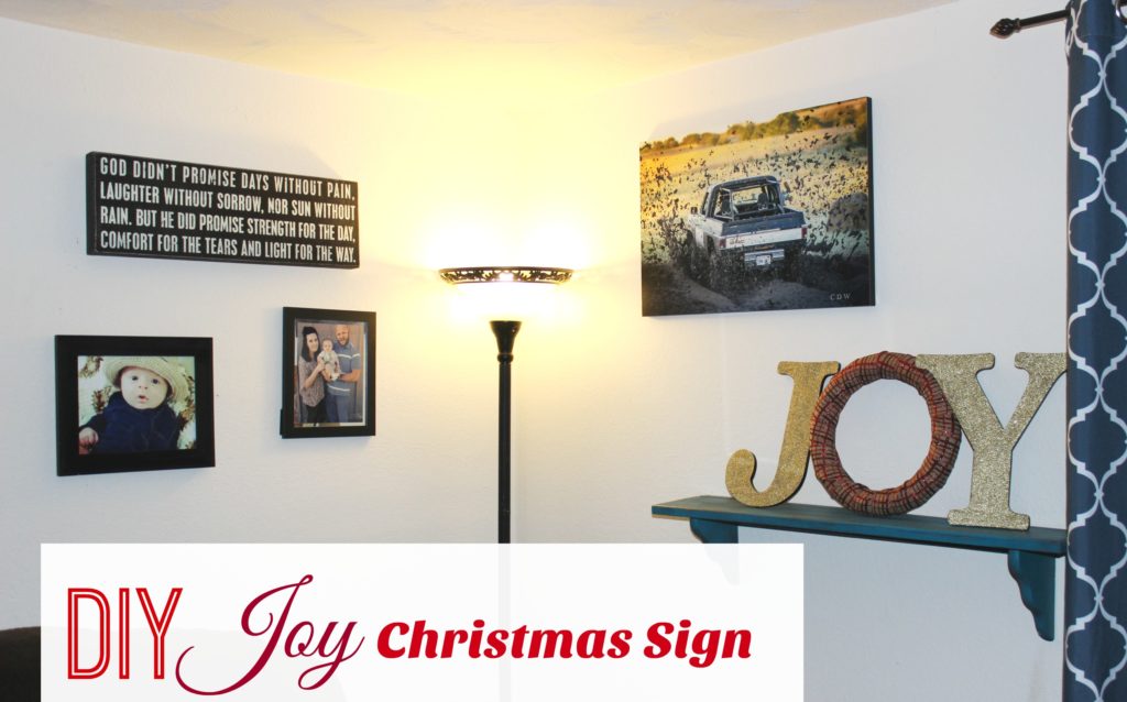 DIY joy Christmas Sign