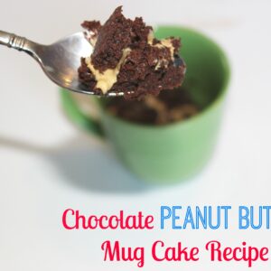 Chocolate peanut butter mug cake