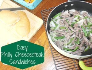 easy philly cheesesteak sandwiches