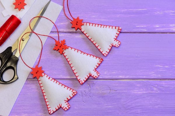Homemade Felt Christmas Tree Ornaments