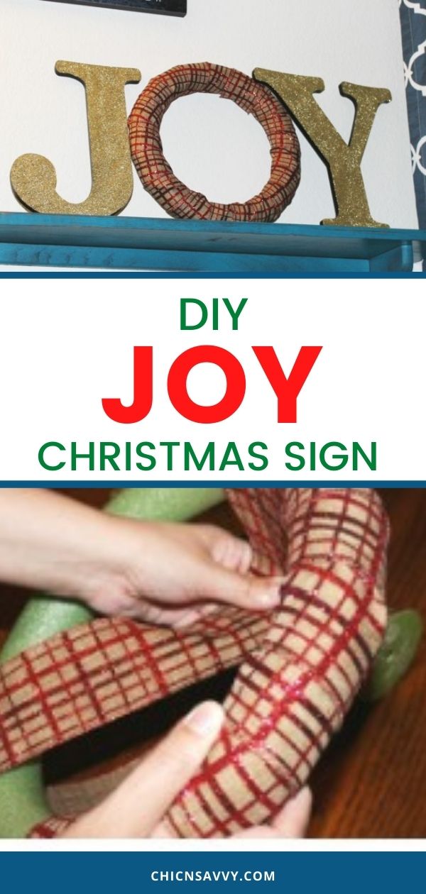 DIY JOY CHRISTMAS SIGN