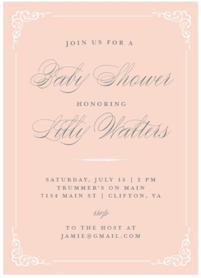 basic invite baby shower