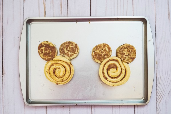 Mickey Mouse Cinnamon Rolls process