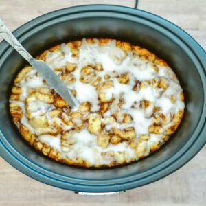 Cinnamon Roll Casserole in Crockpot