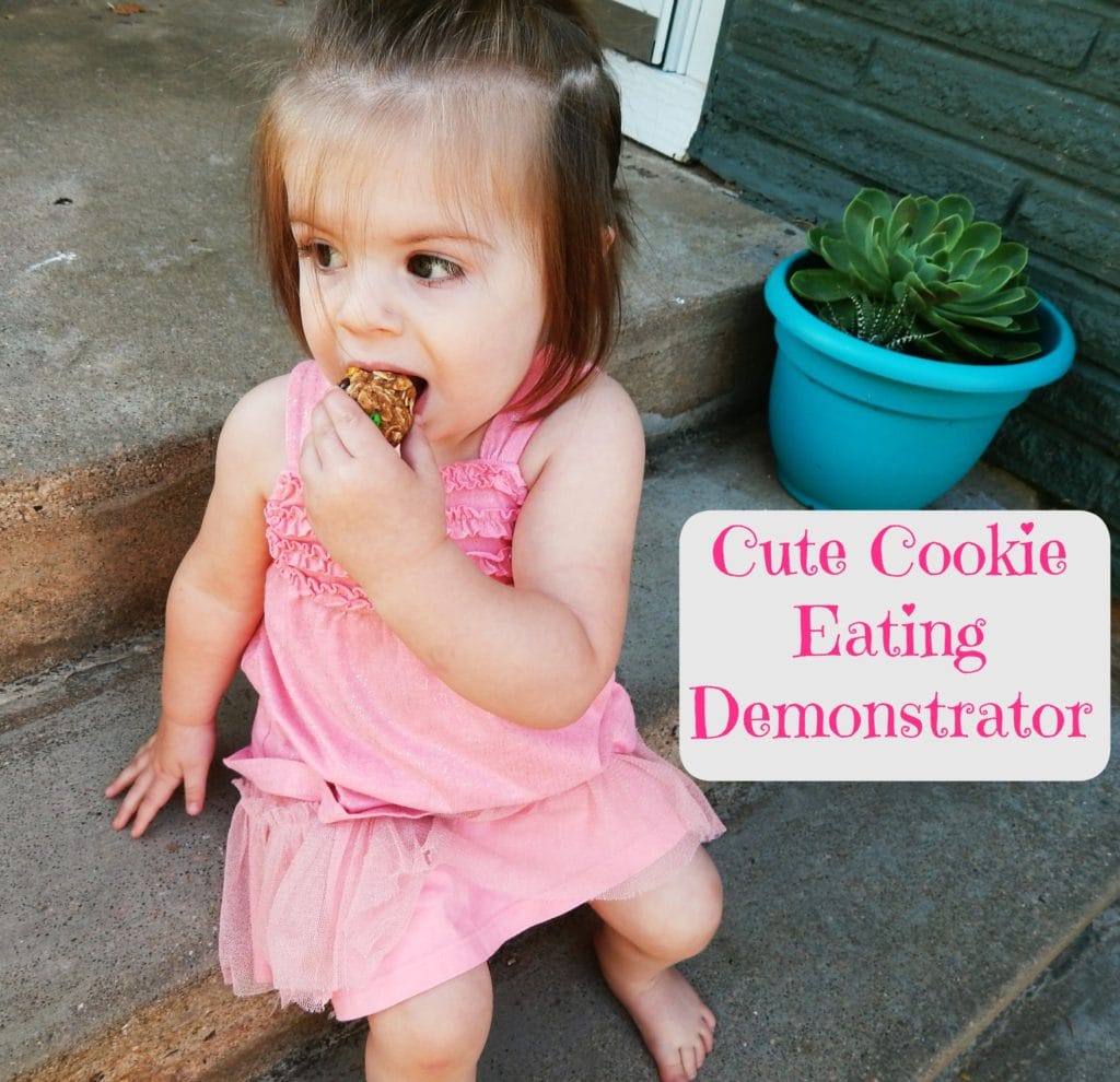 Eating No Bake Cookie Bites