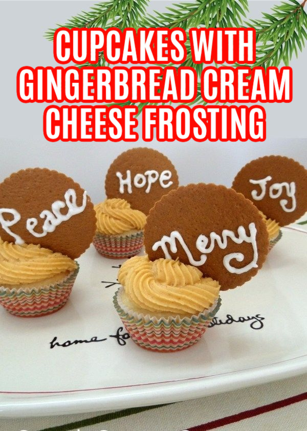 Cupcakes with Gingerbread Cream Cheese Frosting