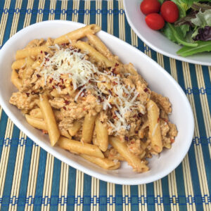Turkey Taco Pasta with Penne.